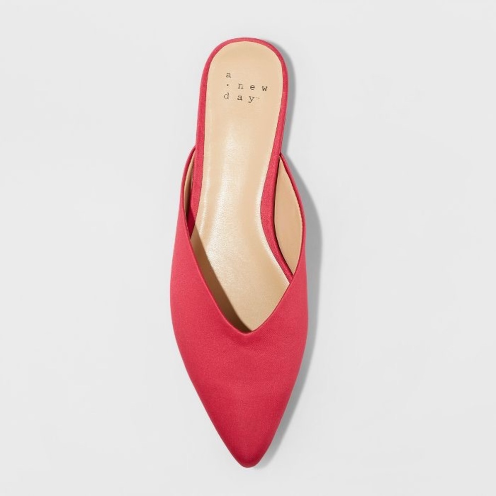 Women's Lan Faux Satin V Throat Backless Mules-6.5